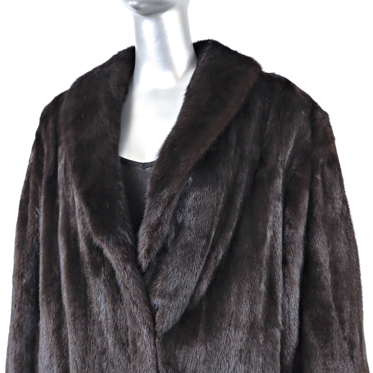 Dark Brown Mink Jacket- Size XL