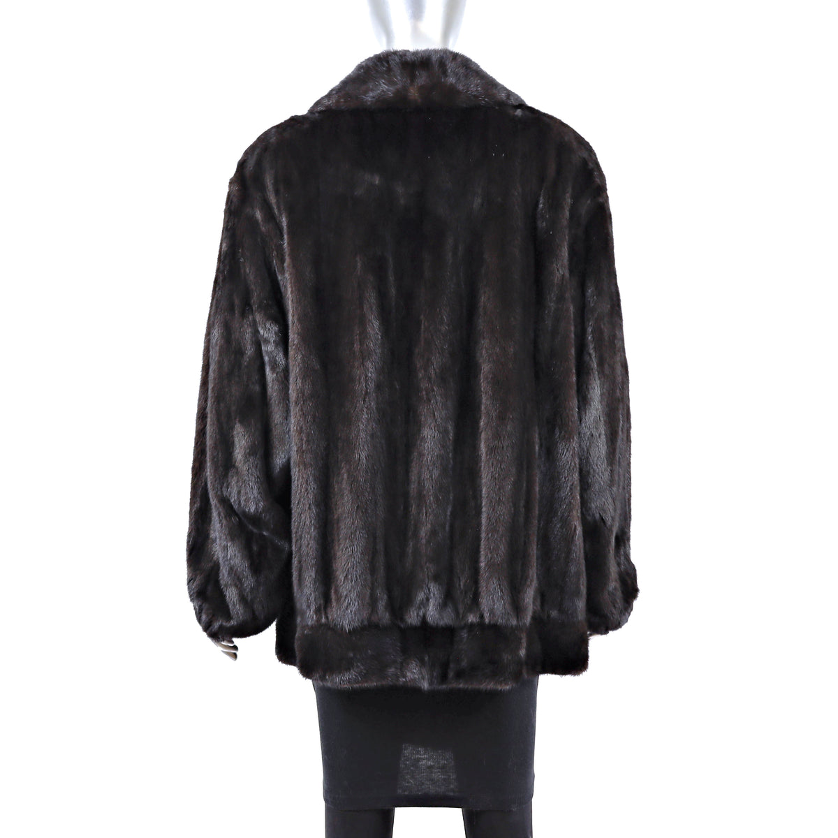 Dark Brown Mink Jacket- Size XL