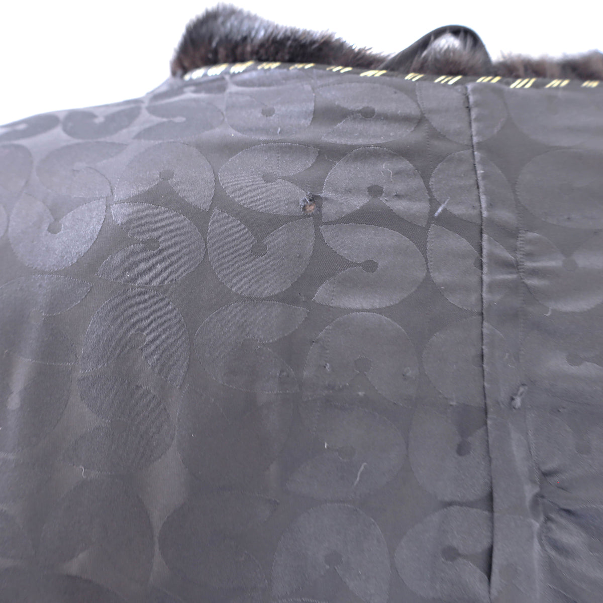 Black Hooded Mink Jacket- Size M