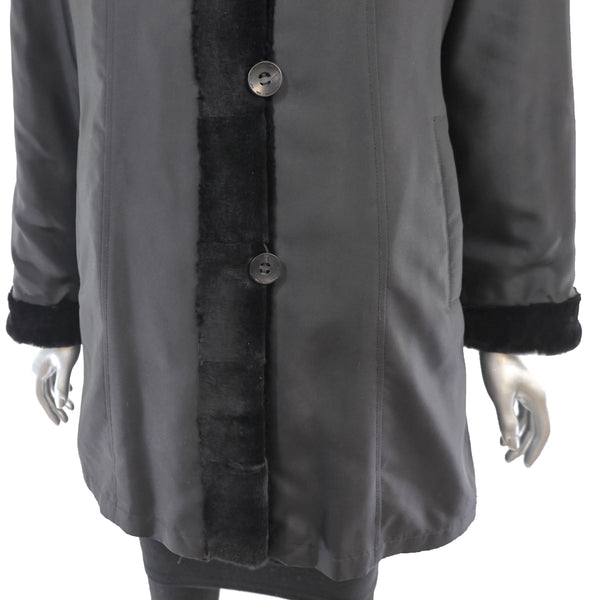 Sheared Mink Jacket Reversible to Taffeta- Size L