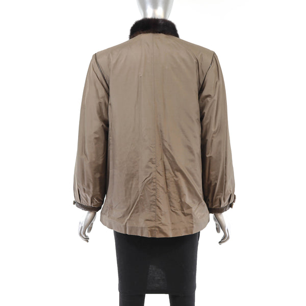 Mahogany Mink Jacket Reversible to Taffeta- Size S