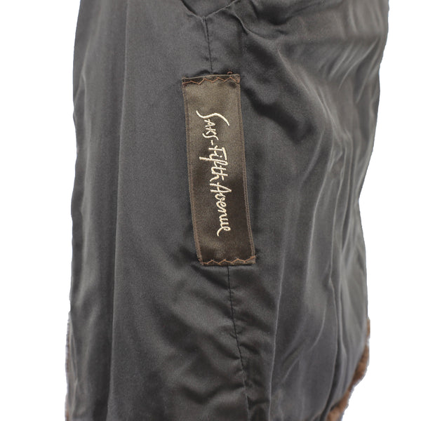Saks-Fifth Avenue Mahogany Mink Jacket- Size M
