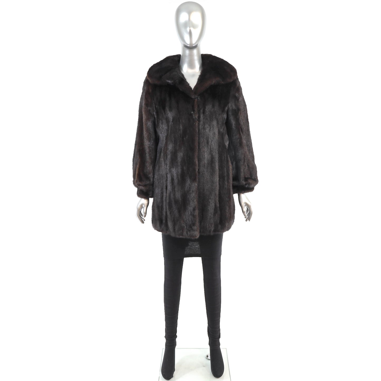 Dark Brown Mink Jacket- Size M