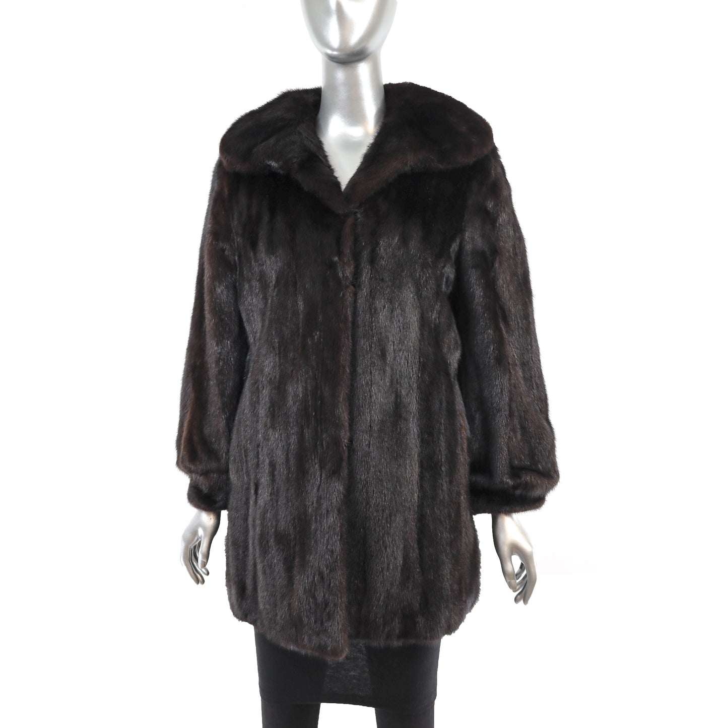 Dark Brown Mink Jacket- Size M
