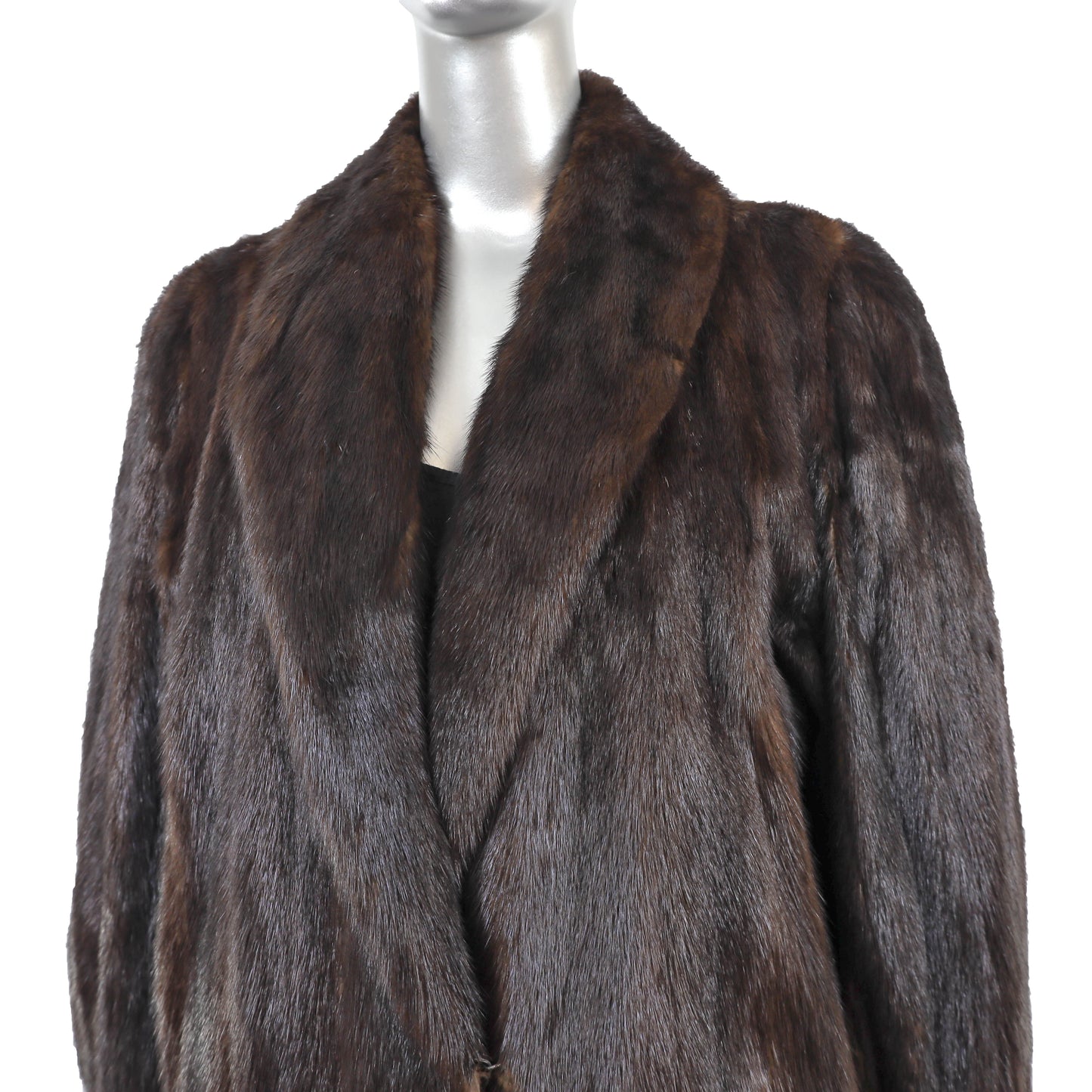 Dark Brown Mink Jacket - Size M