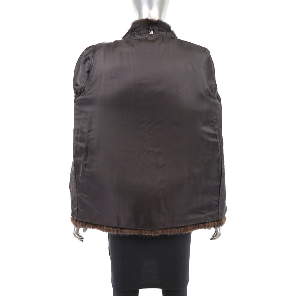 Mahogany Mink Corded Jacket- Size S