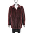 Burgundy Sheared Mink Jacket- Size L