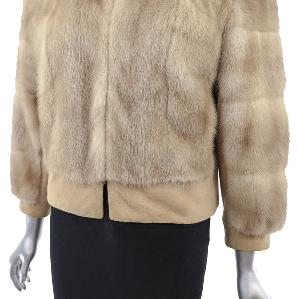 Pastel Mink and Suede Jacket- Size XS