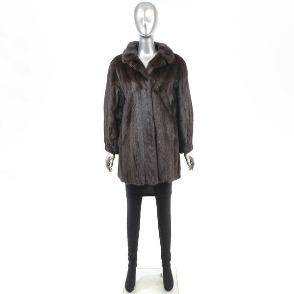 Mahogany Mink 3/4 Jacket - Size M