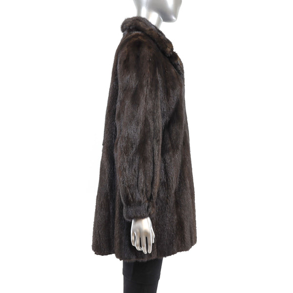 Mahogany Mink 3/4 Jacket - Size M