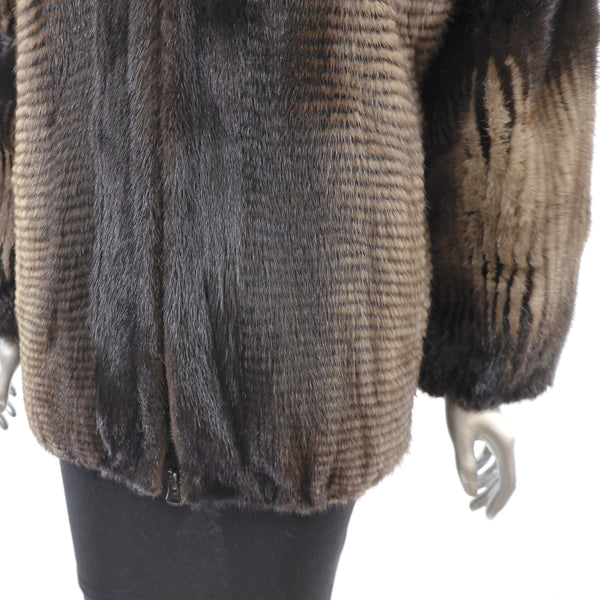 Light Brown and Mahogany Mink Jacket- Size L
