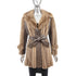 Autumn Haze Mink Jacket with Leather Insert- Size M