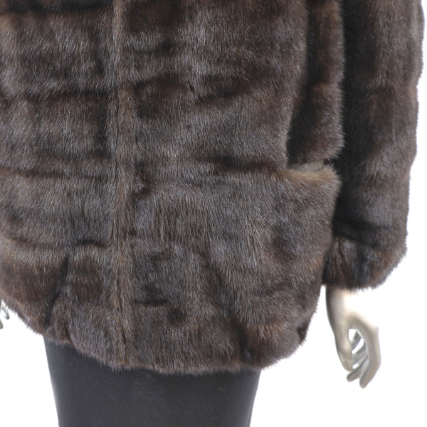 Rosendorf Evans Horizontal Mahogany Mink Jacket- Size S