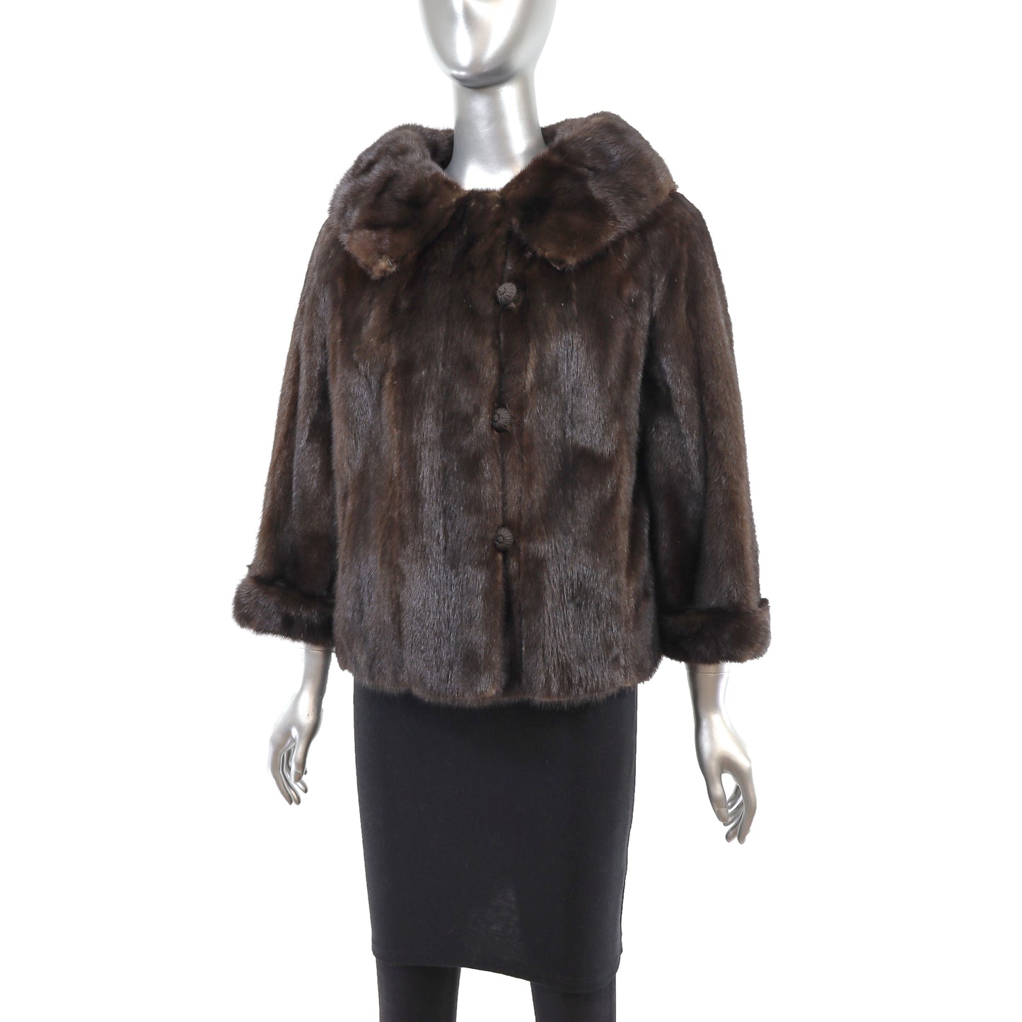 Brown Bolero Mink Jacket- Size M