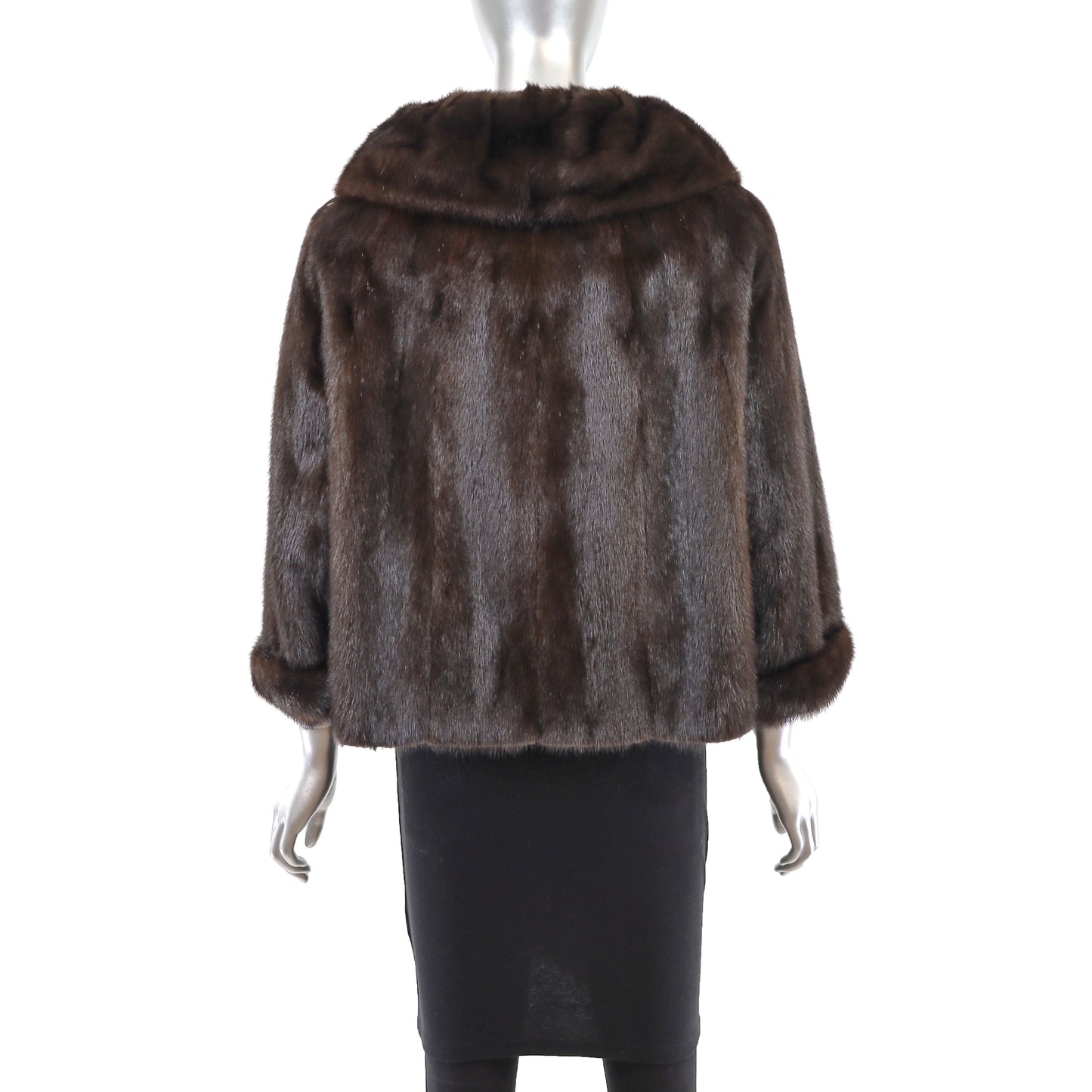 Brown Bolero Mink Jacket- Size M