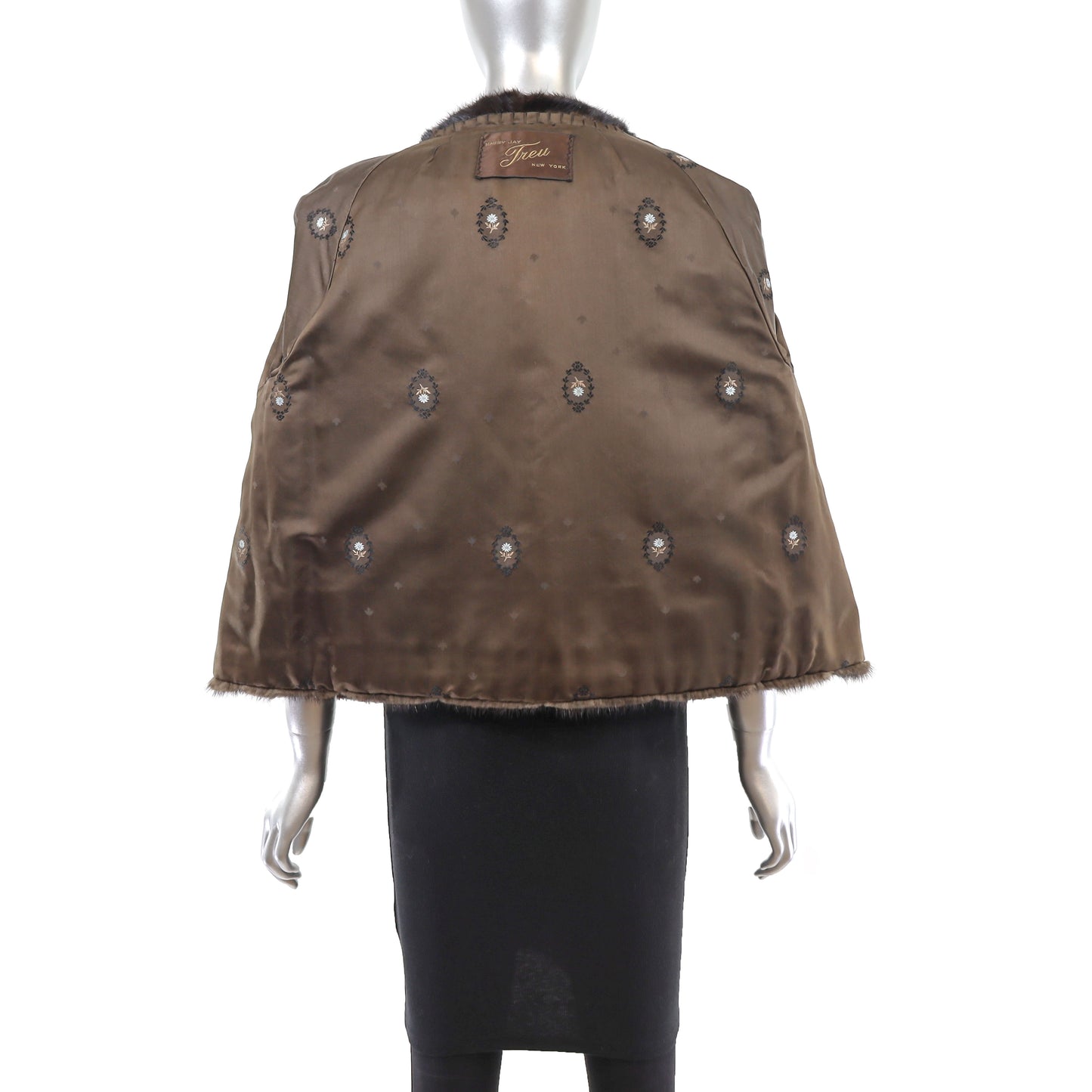 Brown Bolero Mink Jacket- Size M