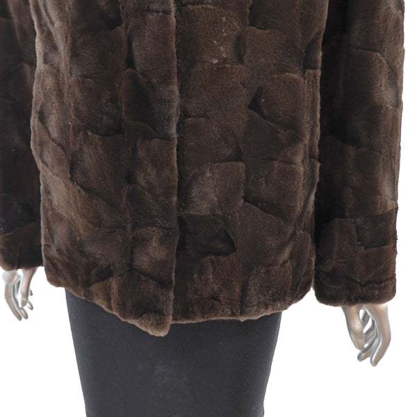 Section Sheared Mink Jacket- Size S