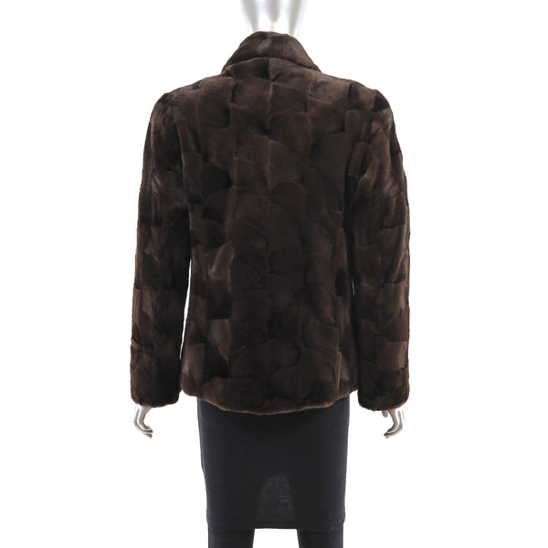 Section Sheared Mink Jacket- Size S