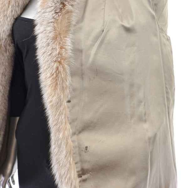 Lunaraine Corded Mink Jacket with Fox Tuxedo- Size M