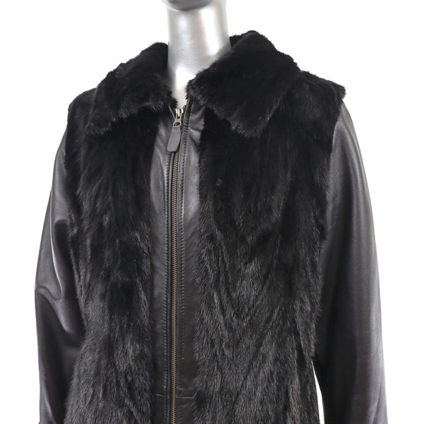 Section Mink and Leather Jacket- Size M