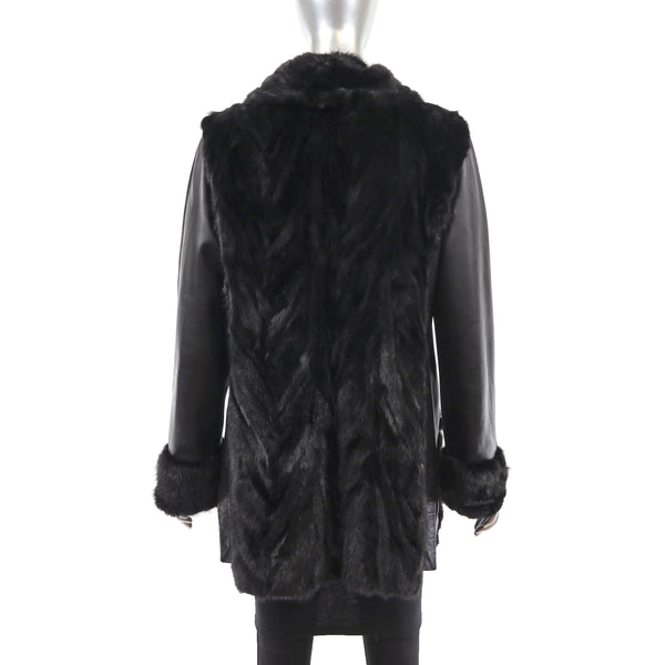 Section Mink and Leather Jacket- Size M