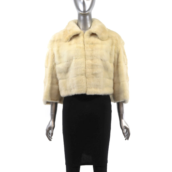 Pearl Bolero Mink Jacket- Size XS