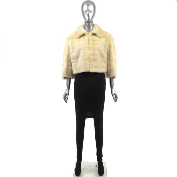 Pearl Bolero Mink Jacket- Size XS