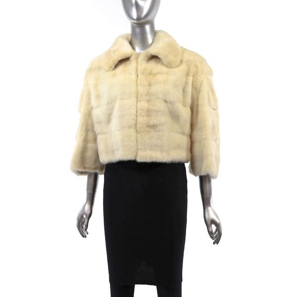 Pearl Bolero Mink Jacket- Size XS