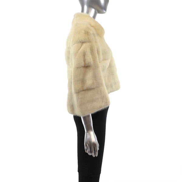 Pearl Bolero Mink Jacket- Size XS