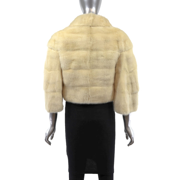 Pearl Bolero Mink Jacket- Size XS
