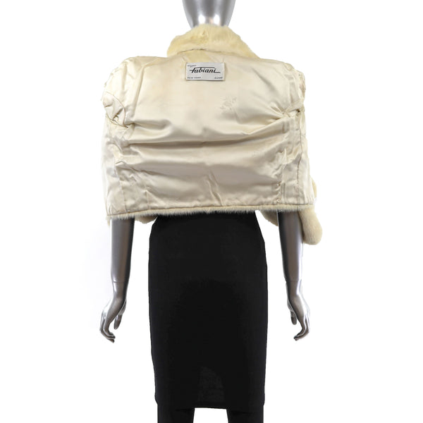 Pearl Bolero Mink Jacket- Size XS