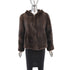 Knitted Mink Jacket with Hood- Size S