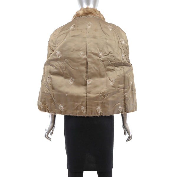 Autumn Haze Mink Jacket with Matching Collar- Size M