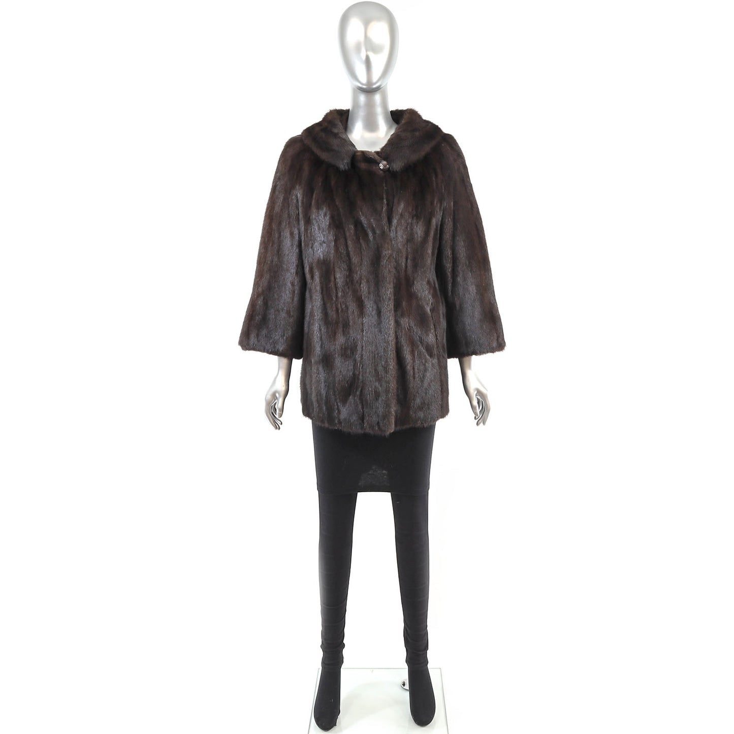 Dark Mahogany Mink Jacket- Size S
