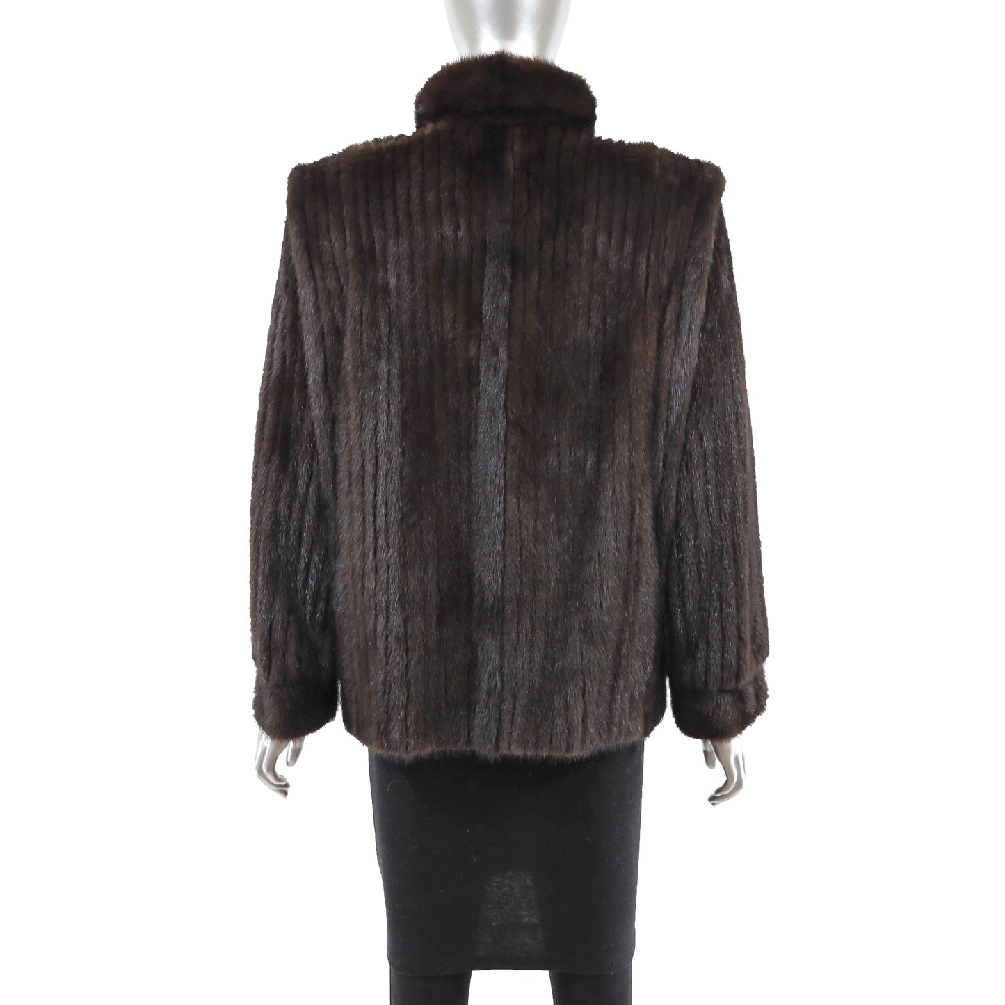 Dark Brown Mink Corded Jacket- Size M