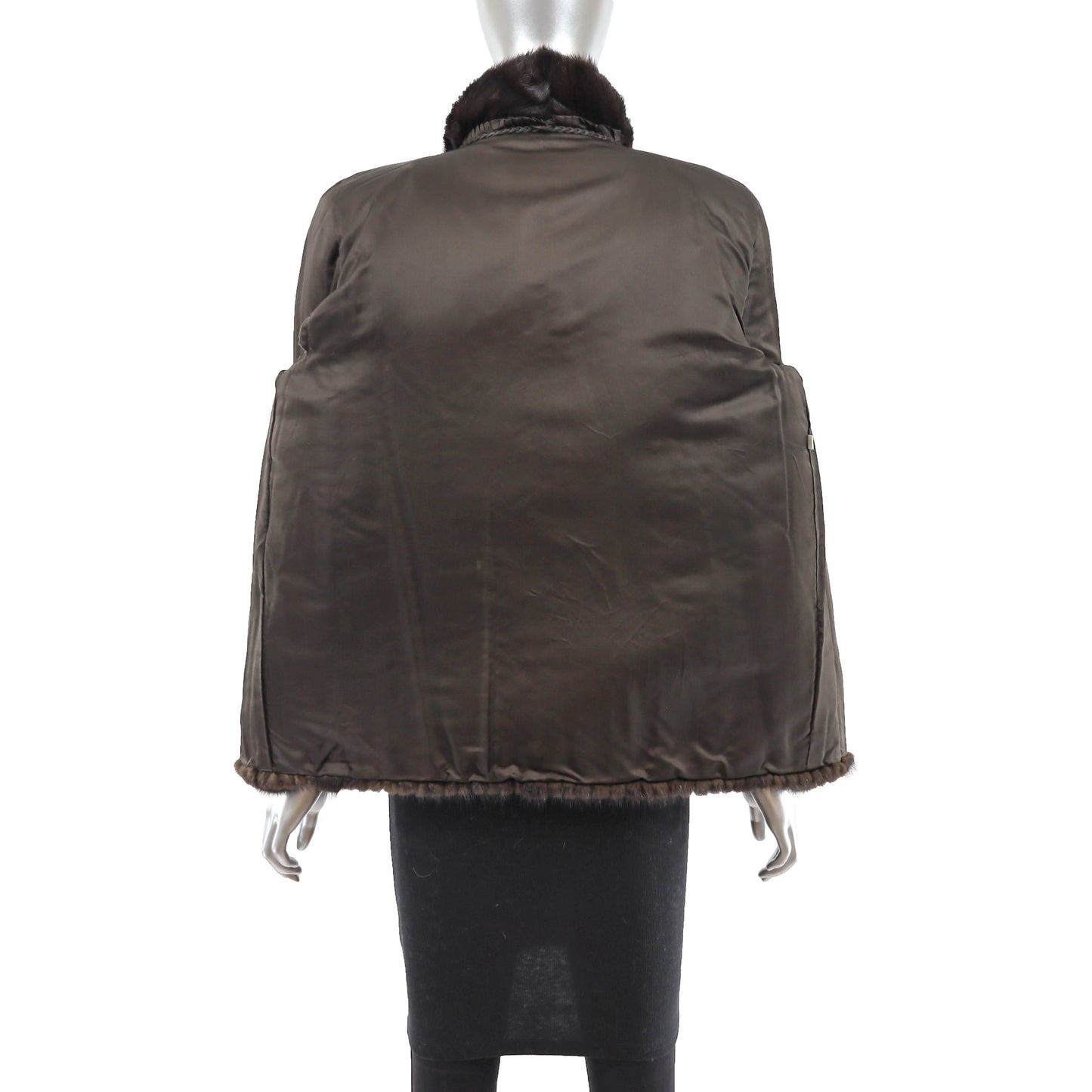 Dark Brown Mink Corded Jacket- Size M
