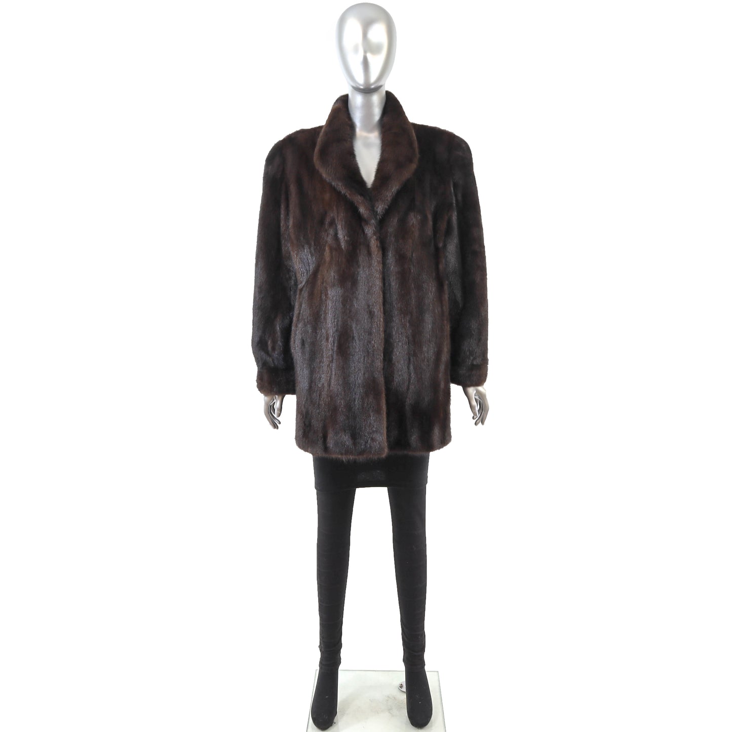 Brown Mink Jacket- Size L