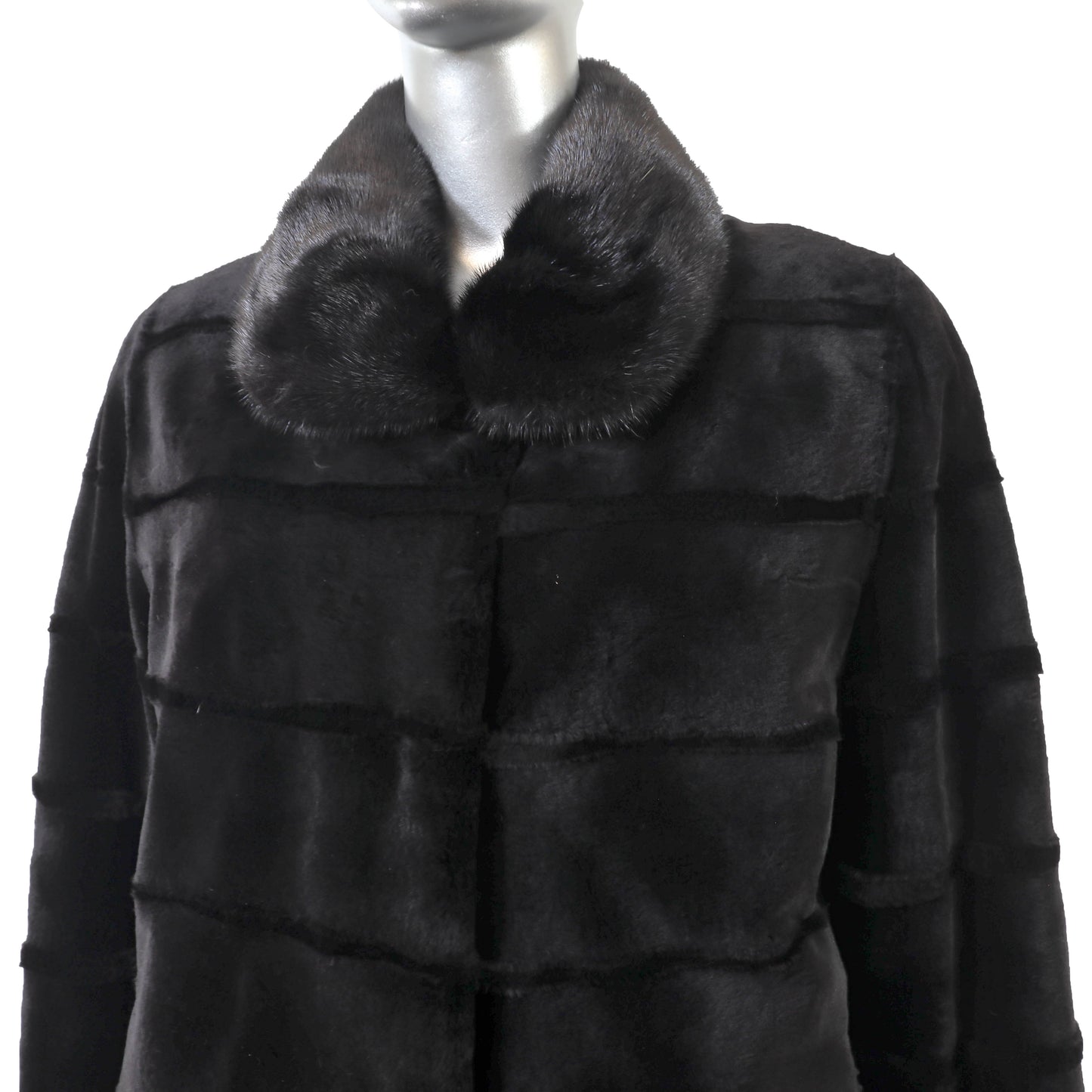 Black Sheared Reversible Mink Jacket- Size M