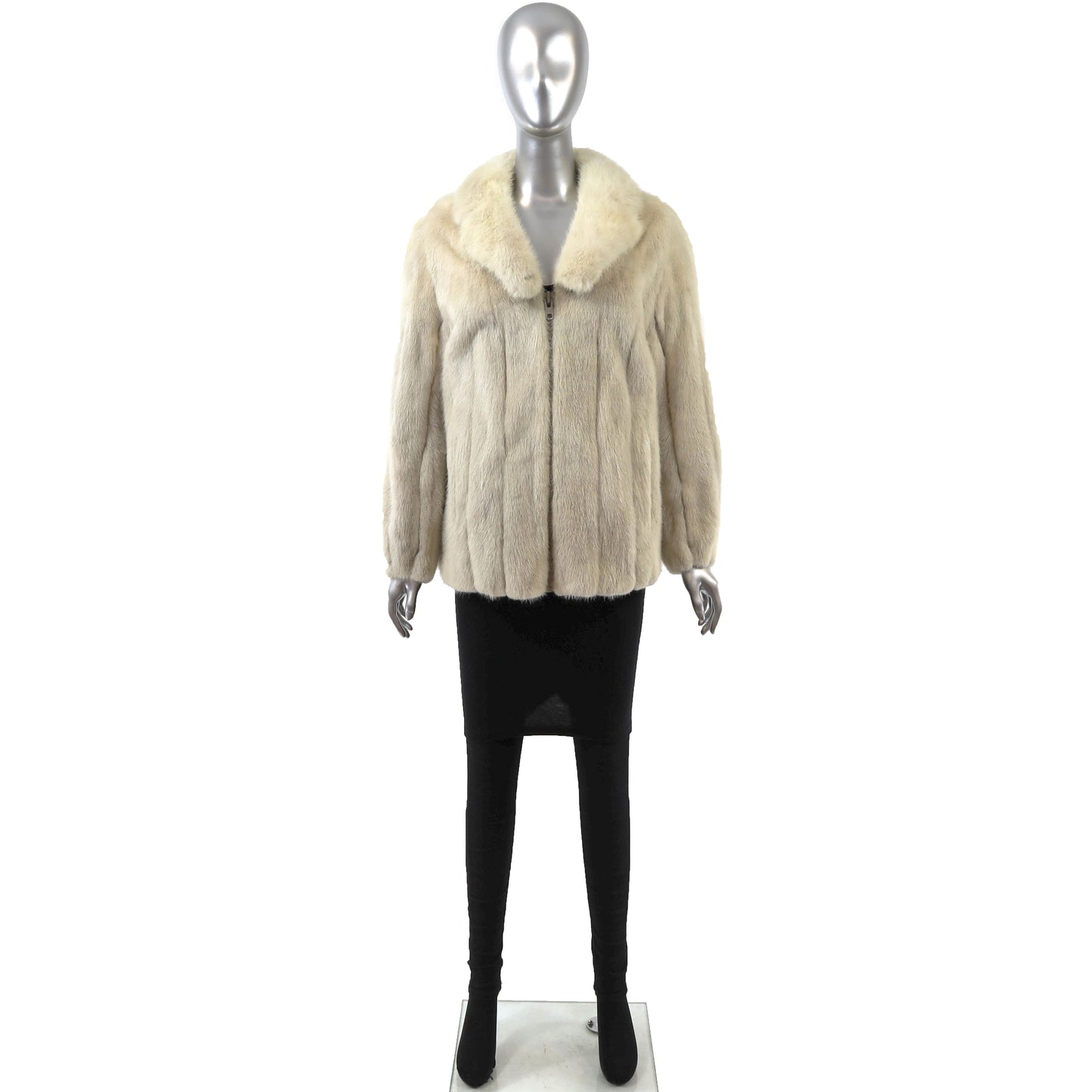 Beige Mink Jacket- Size S