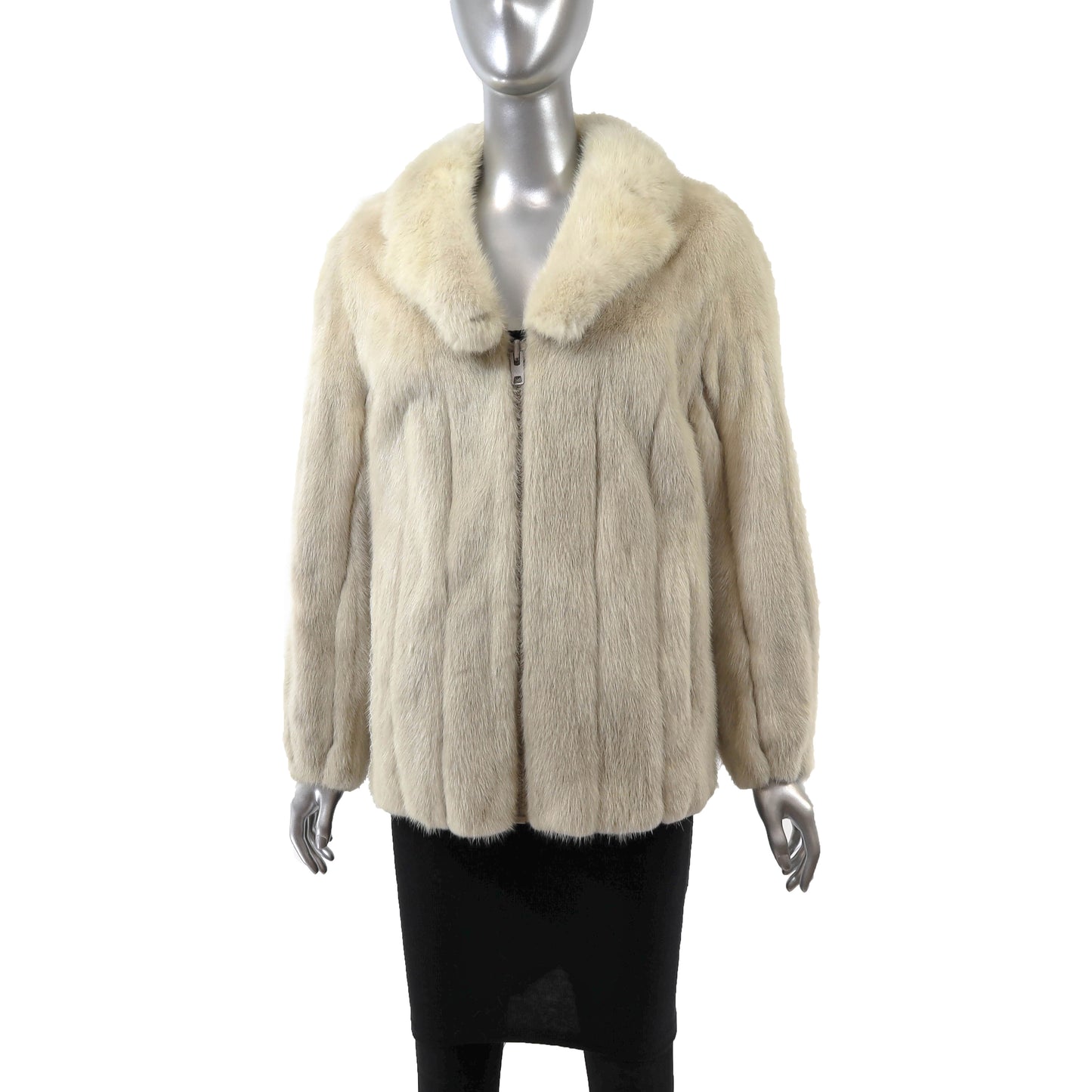 Beige Mink Jacket- Size S