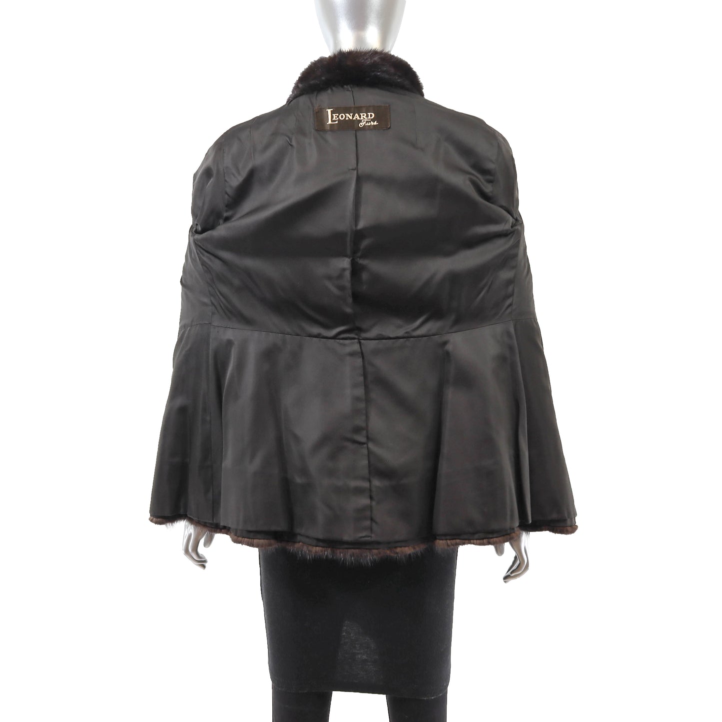 Dark Brown Mink Jacket- Size S
