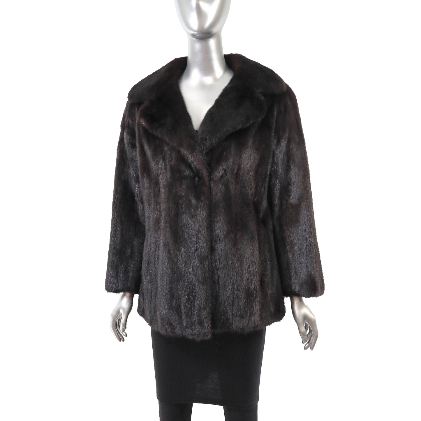 Dark Brown Mink Jacket- Size S