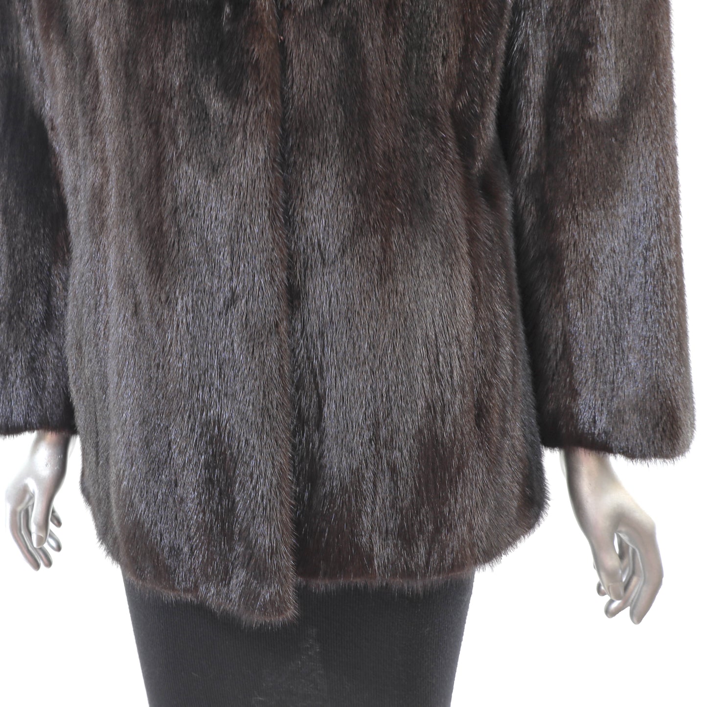 Dark Brown Mink Jacket- Size S