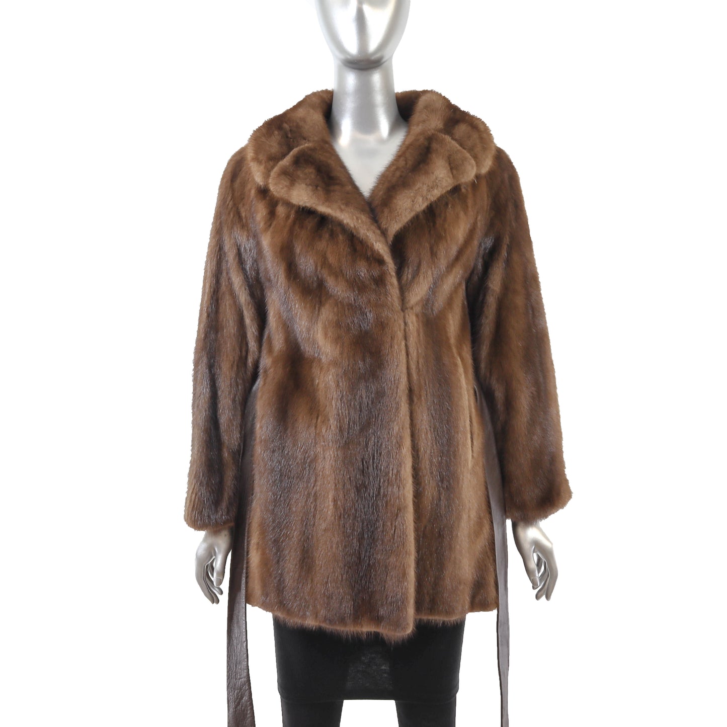 Brown Mink Jacket- Size M