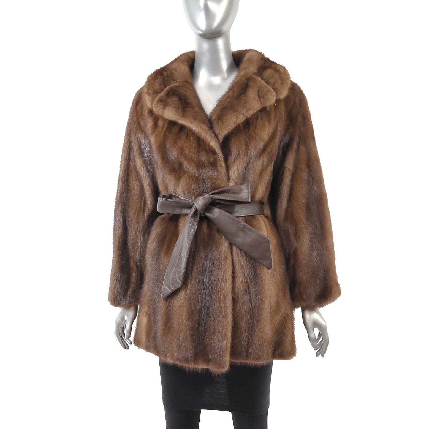 Brown Mink Jacket- Size M