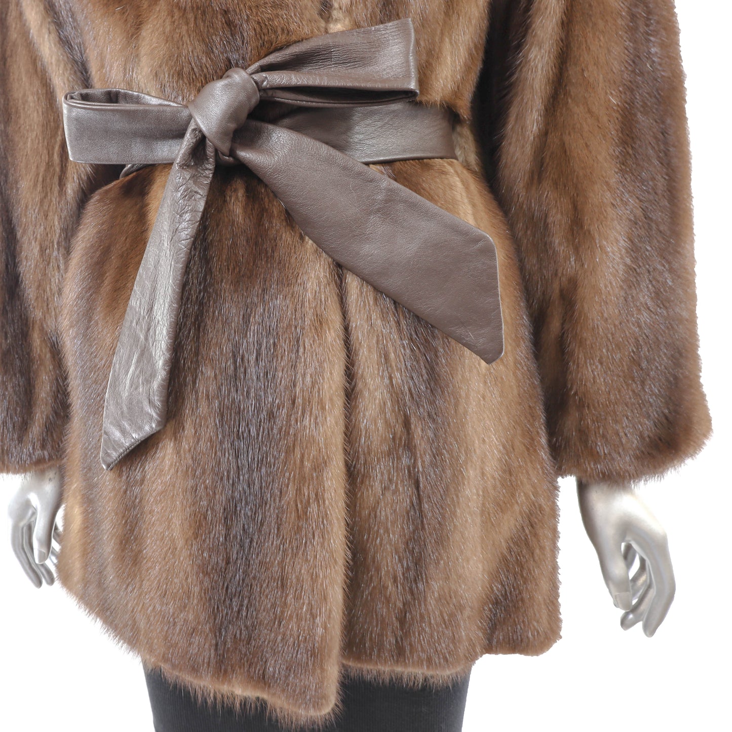 Brown Mink Jacket- Size M