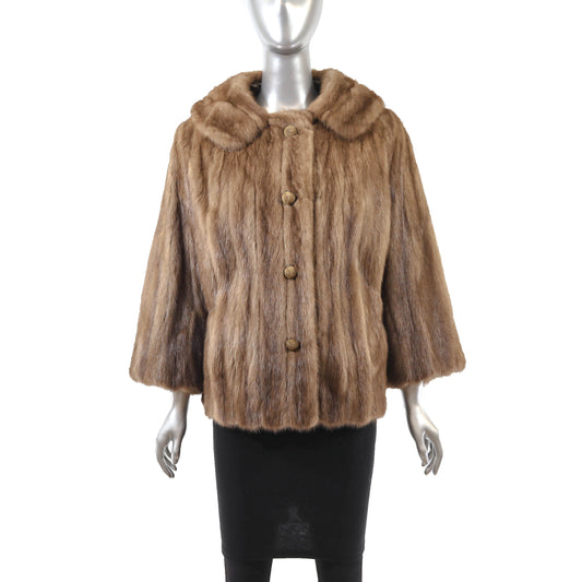Light Brown Mink Jacket- Size L