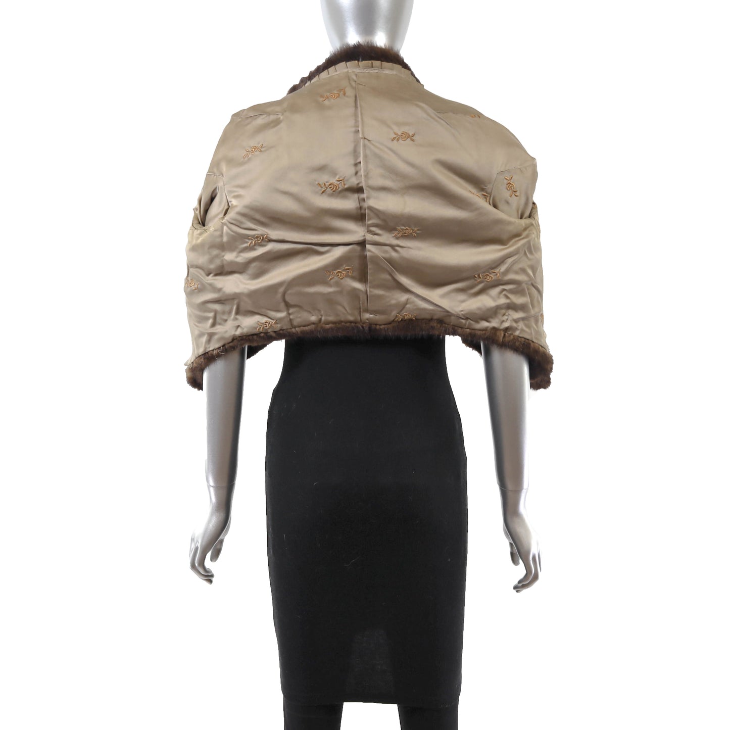 Brown Mink Bolero Jacket- Size XS