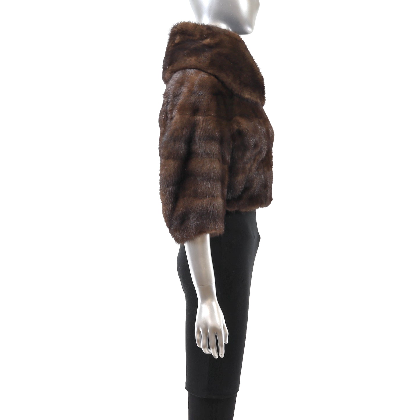 Brown Mink Bolero Jacket- Size XS
