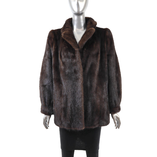 Brown Mink Jacket- Size S